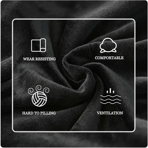 Vista 3 de Fundas de terciopelo para asiento de silla, fundas elásticas para sillas de comedor, fundas de asiento suaves y antideslizantes, fundas de asiento