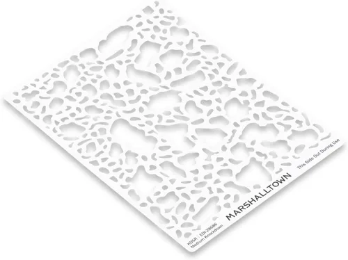 Vista 2 de MARSHALLTOWN - Plantilla de textura derribada, mediano, plantilla reutilizable para paneles de yeso para reparación de textura de pared y techo