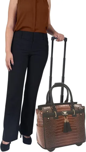 Vista 2 de JKM and Company Computer iPad, Laptop Tablet Rolling Tote Bag Briefcase Carryall Bag