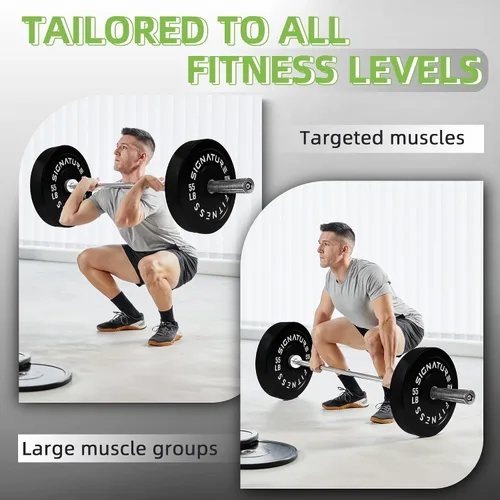 Vista 6 de Juego de placas olímpicas de amortiguación Fitvids, placas de peso de 2" para entrenamiento de fuerza y levantamiento de pesas, París o juego