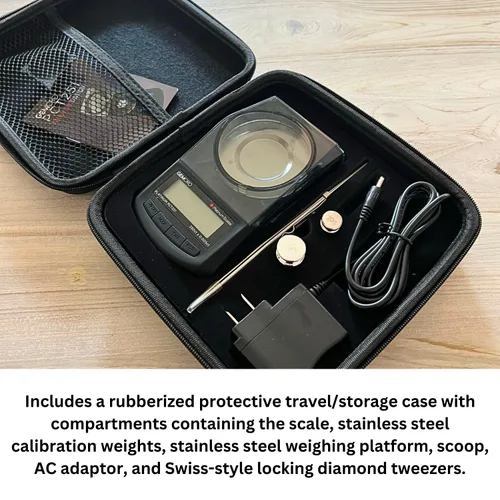 Vista 3 de GemOro Platinum PCT251 Durable Precise Jewelers Premium Class Quilat Mini Scale Herramienta de precisión digital con lectura profesional experta
