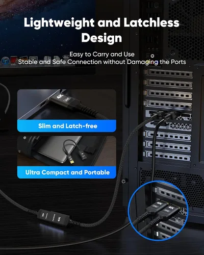 Vista 8 de Highwings Adaptador DisplayPort a HDMI de 4K, Cable Convertidor Adaptador DP a HDMI Unidireccional Macho a Hembra, Adaptador HDMI Compatible