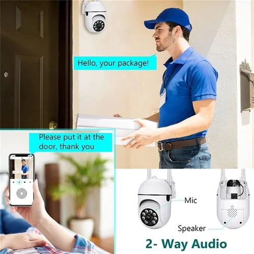Vista 4 de Cámaras de seguridad para exteriores, cámaras WiFi de 2.4 GHz y 5G para seguridad en el hogar, cámaras de vigilancia domo 1080P, visión de 360°