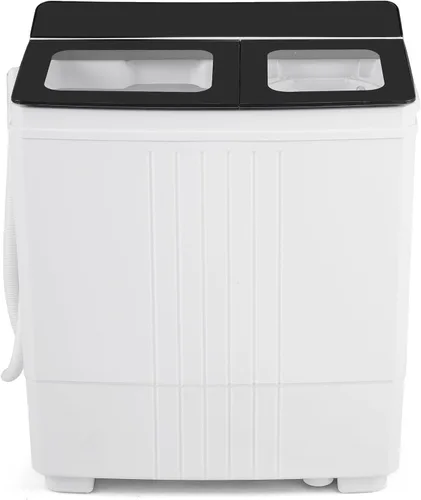 Vista 15 de COSTWAY Lavadora portátil de 18 libras con bomba de drenaje incorporada Negro+Blanco