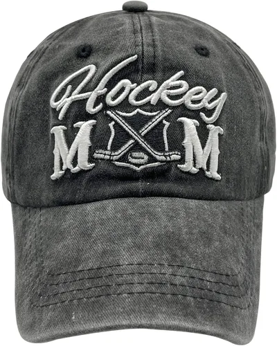Vista 3 de Waldeal Gorra de béisbol ajustable para mujer con bordado para mamá de hockey