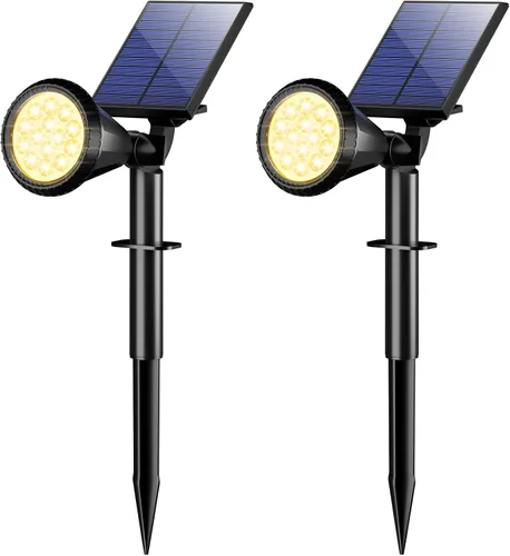 Vista 14 de WELALO Solar Lights Outdoor Waterproof Flag Spotlights 10 Pack (Colored)