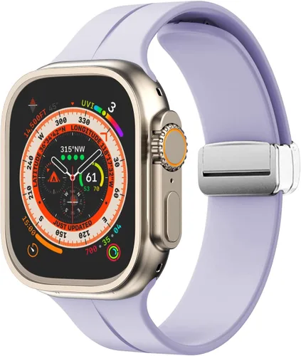Vista 22 de Banda magnética compatible con Apple Watch de 38mm 40mm 41mm 42mm 44mm 45mm 46mm 49mm, mujeres y hombres, correa deportiva de silicona compatible