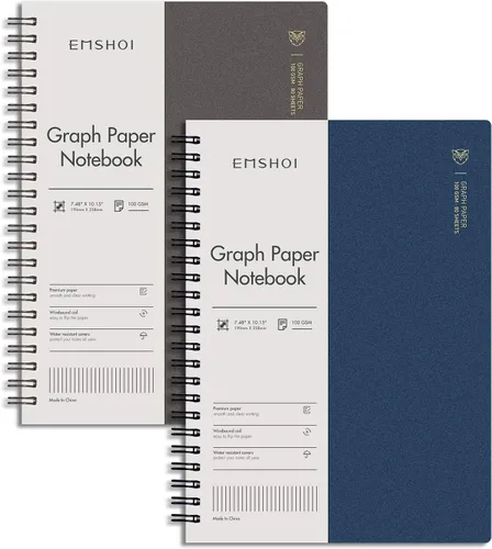 Vista 11 de EMSHOI Cuaderno diario en espiral rayado de 7.48" x 10.15" - Paquete de 3, 480 páginas de papel grueso de 100gsm, cuadernos grandes B5 con rayas