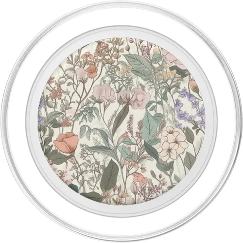 Vista 2 de PopSockets MagSafe PopGrip de flores pastel con diseño floral caprichoso para iPhone