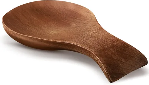 Vista 10 de Patelai Soporte para cucharas de madera de acacia para estufa, soporte de bambú para soporte de espátula para cocina, soporte para cuchara