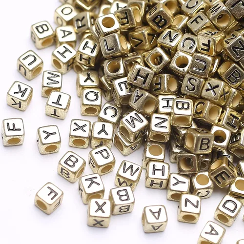 Vista 12 de 1000 piezas de cuentas cuadradas luminosas con letras, cuentas de cubo que brillan en la oscuridad, cuentas de letras luminosas acrílicas, cuentas