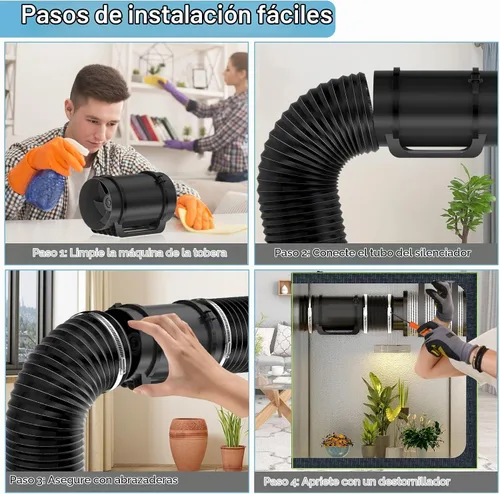 Vista 6 de Hon&Guan Conducto Flexible Aislado de 4 Pulgadas - Manguera de Protección de Cuatro Capas de Servicio Pesado Reductor de Ruido de 4 Pies, Conducto