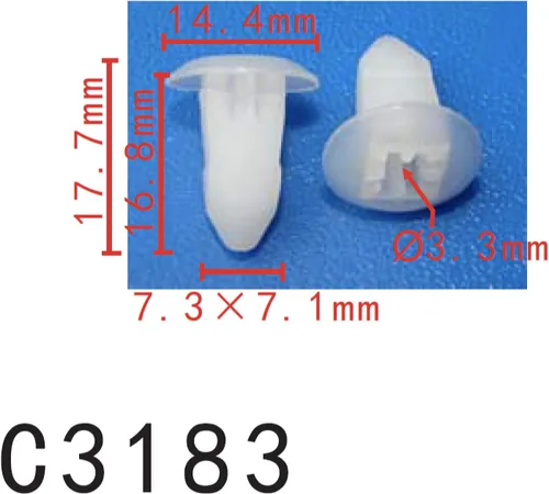 Vista 21 de Autobahn88 - Clip de remache tipo push-in para parachoques, compatible con Renault (OEM: 054000001R) (Paquete de 20)
