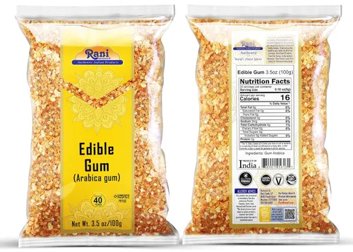 Vista 2 de Rani - Goma de mascar comestible entera (goma arábica) 3.5 onzas (3.53 oz) ~ Todo natural, sin sal Vegano Sin colores Apto para gluten Sin