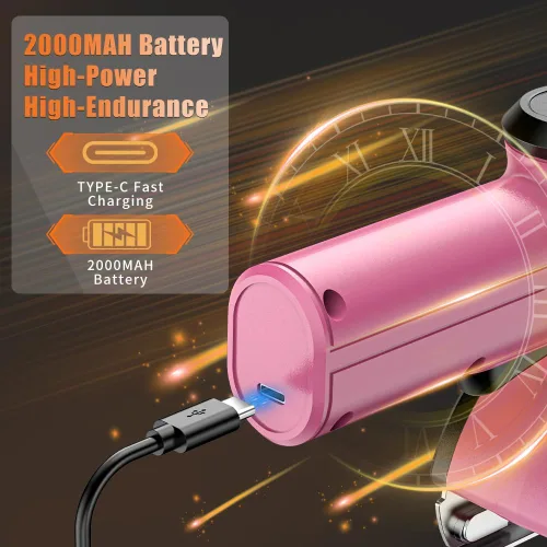 Vista 6 de KOMAX Tijeras eléctricas inalámbricas, cortador de cartón de 4 V con 3 cuchillas, batería recargable de 2000 mAh, caja de almacenamiento, tijeras