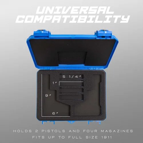 Vista 3 de Evergreen Funda protectora compacta discreta con bloqueo de 2 pistolas y 4 cargadores - CCW/seguro de viaje/especificaciones