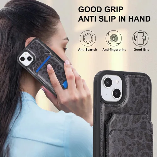 Vista 5 de Ｈａｖａｙa etui for iPhone 15 Case with Card Holder iPhone 15 case Magsafe Compatible for Women Detachable Magnetic Leather étui de téléphone Pour