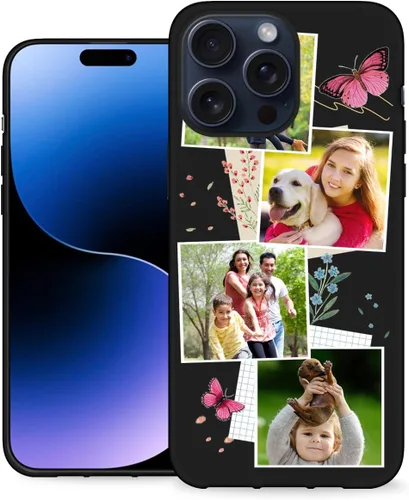 Vista 30 de Funda de teléfono personalizada para Apple iPhone 16, 15, 14, 13, 12, 11 Pro Max Plus Mini XR X XS 8 7+ SE 2022 2020 con imagen, logotipo, texto 01