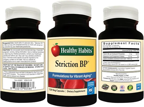 Vista 2 de Healthy Habits StrictionBP Botella 120 Cápsulas Vegetales
