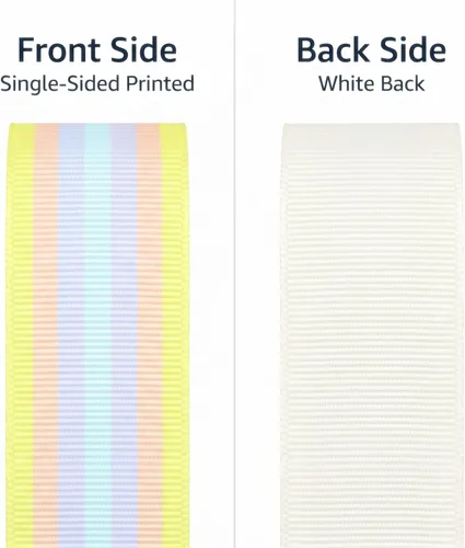 Vista 3 de LGBTQ Rayas LGBTQ Impreso 7/8 Pulgadas Cinta Grosgrain Blanca Gay Pride Cheer 10 Yardas