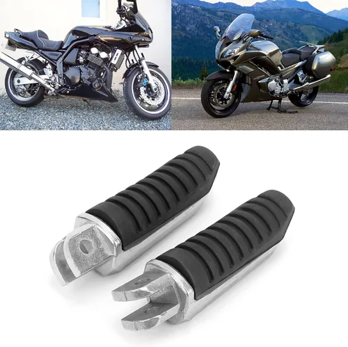 Vista 2 de Reposapiés delantero para motocicleta, 1 par de clavijas de pie pedales para Yamaha FJR1300 FZ1 FZ400 FZ6 FZ6R