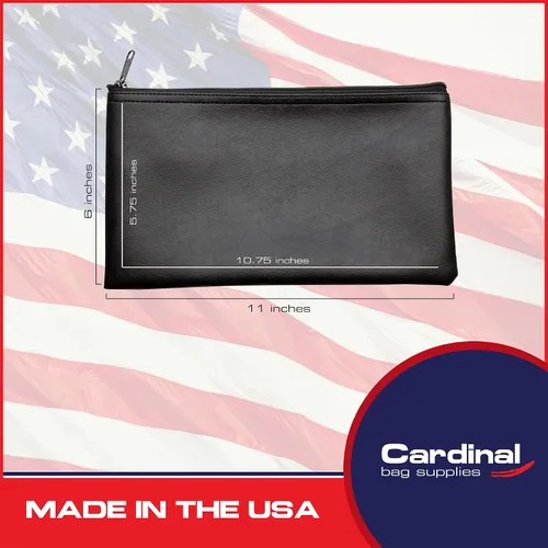 Vista 2 de Bolsa multiusos con cremallera, negro, 11 x 6 pulgadas