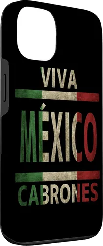 Vista 3 de Funda con bandera mexicana para iPhone 13 Viva México Cabrones