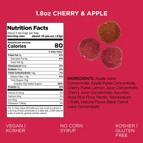 Vista 2 de Gominolas SIMPLY Really Real Hechas con fruta real Paquete variado 1.8 oz (paquete de 8) Sin azúcar de caña + Sin gluten + Kosher