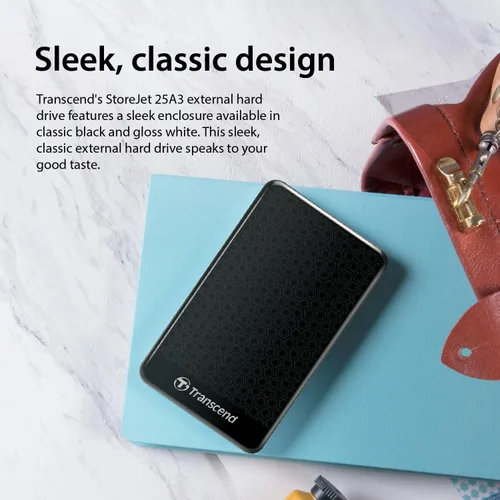Vista 3 de Transcend Disco duro StoreJet A3 USB 3.0 de 1 TB (TS1TSJ25A3K)