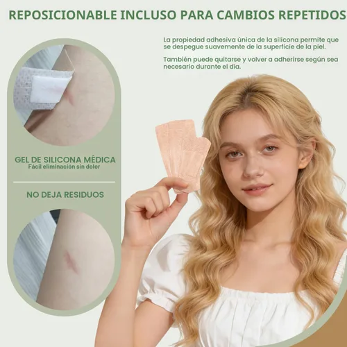 Vista 5 de Hysimedy Vendajes adhesivos de silicona de varios tamaños para pieles sensibles y frágiles, paquete variado de 60 unidades, tela flexible, sin