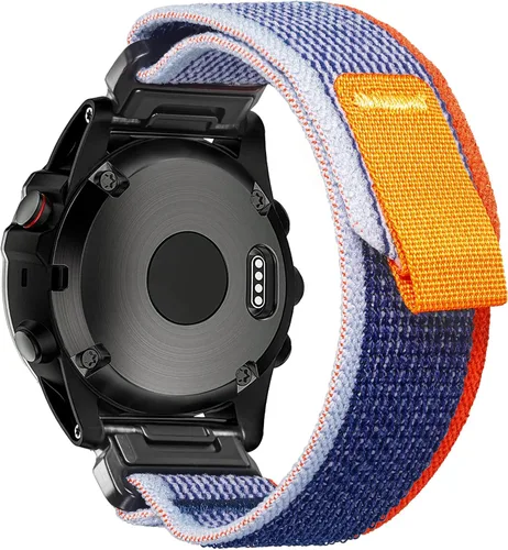 Vista 14 de Compatible con Garmin, Banda Deportiva de Nylon de Bucle de Montaña para fēnix/Forerunner/Approach/MARQ/quatix/Serie D2, Banda de Reemplazo Negro