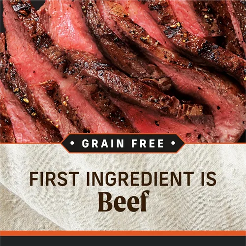 Vista 5 de Merrick Alimento enlatado natural y de primera calidad sin granos, receta húmeda suave y saludable, cena de carne de res real de Texas