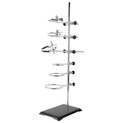 Vista 8 de YaeCCC Juego de utensilios de metal de soporte de laboratorio - Soporte de material de hierro premium, soporte de soporte de abrazadera