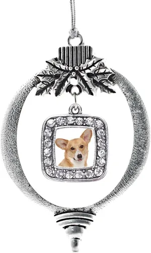 Vista 209 de Inspired Silver - Nana púrpura - Adorno de Navidad plateado - Adorno cuadrado para árbol de Navidad con circonita cúbica - Decoración colgante