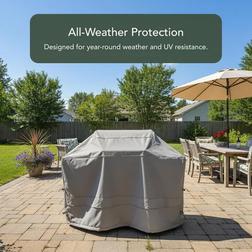 Vista 3 de Covermates Ultima - Funda para parrilla resistente para todo tipo de clima, con poliéster 600D, correas de hebilla ajustables, asas reforzadas