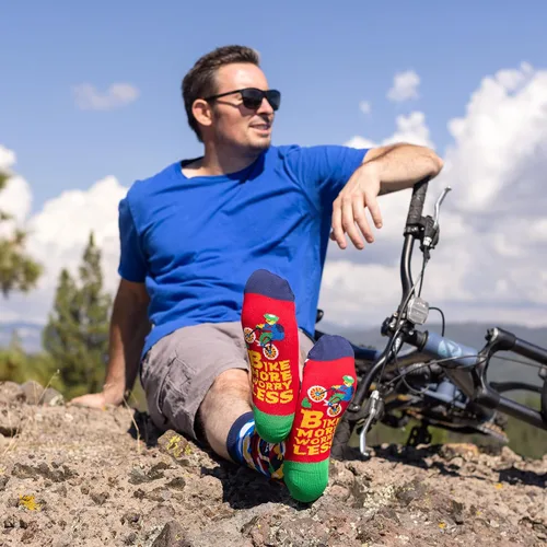 Vista 6 de Lavley Calcetines divertidos para amantes de las actividades al aire libre y más, regalos novedosos para hombres, mujeres y adolescentes