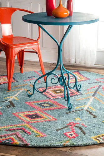 Vista 18 de NuLOOM Belini Alfombra de lana con acento a mano, 2 pies x 3 pies, color marfil Nuloom Belini Trellis - Alfombra de lana para sala de estar
