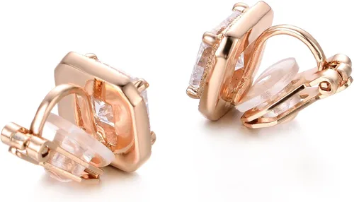 Vista 4 de Yoursfs - Pendientes vintage con clip para mujer, chapados en oro de 18 quilates, cristales austriacos