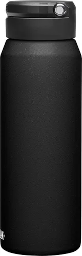 Vista 2 de CamelBak Fit Cap - Botella de agua aislada al vacío de acero inoxidable, 32 onzas, color negro Wild Strawberry