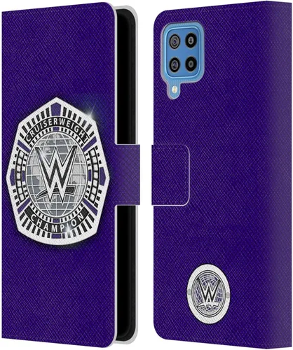 Vista 194 de Head Case Designs Officially Licensed WWE Cruiserweight Champion Title Belts Leather Wallet Case Compatible with Samsung Galaxy A07 4G Campeón