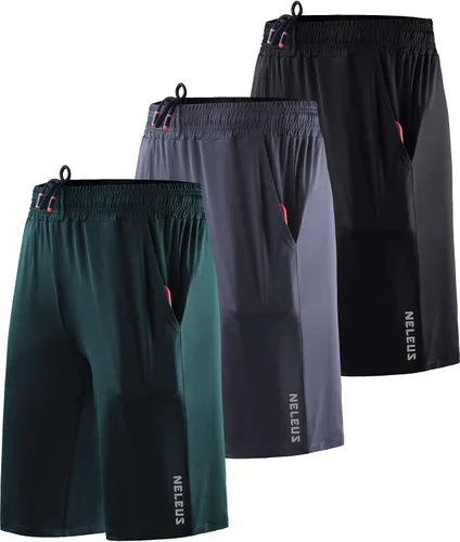 Vista 40 de NELEUS Pantalones cortos de correr ligeros para mujer, pantalones cortos atléticos de entrenamiento para yoga con bolsillo