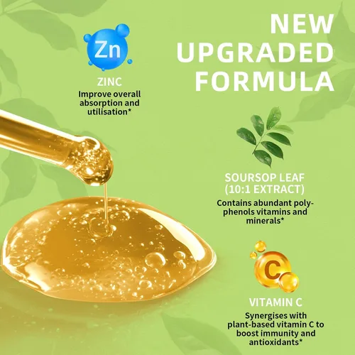 Vista 2 de Extracto de hojas de guanábana pura Lukaree, gotas líquidas de amargos de graviola concentradas 10X para inmunidad, digestión y energía, extraídas