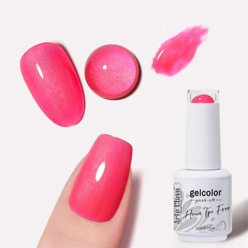 Vista 43 de Arte Clavo Pearlescent Nude Gel Nail Polish 15ml - HEMA Free Soak off UV LED Nail Gel for Manicure, DIY Nail Art, Home Salon Use 11029