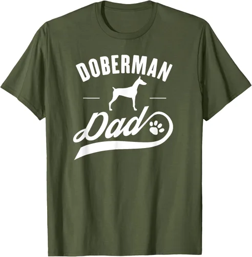 Vista 49 de Doberman Dad - Camiseta para amante del dueño del perro, Negro, S