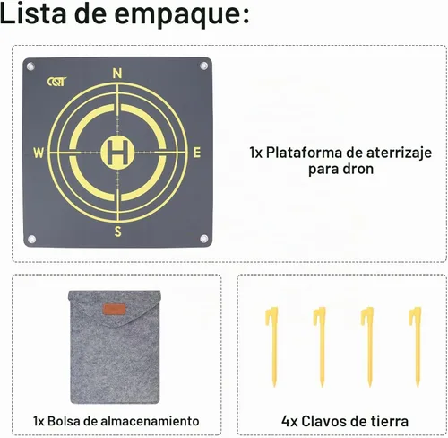Vista 2 de CQT Almohadilla de aterrizaje para dron, universal, impermeable, portátil, plegable, portátil, plegable, para DJI Avata 360 Mavic 3 4 Pro/Mini 2