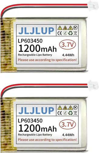 Vista 6 de Batería Lipo de 3.7 V 1200 mAh Baterías recargables de polímero de litio con cable PH 0.079 in Conector Circuito de protección integrado