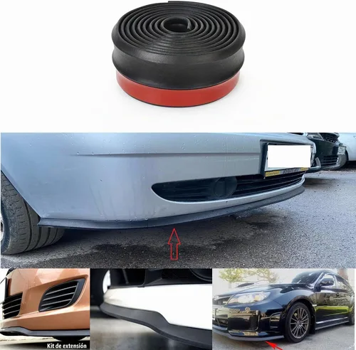 Vista 6 de Pegatinas de borde de parachoques de 8.2 pies – Protectores de goma para parachoques delantero de coche de 8.2 ft – tira de 2.362 in de ancho