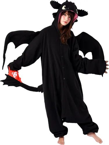 Vista 4 de SAZAC Kigurumi - Cómo entrenar a tu dragón - Sin dientes - Mameluco de Halloween