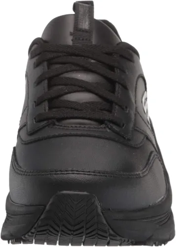 Vista 2 de Skechers Zapatos profesionales de cuidado de la salud con cordones para mujer, Negro