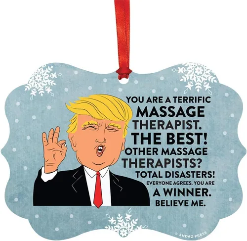 Vista 37 de Andaz Press Presidente Donald Trump Fancy Frame Recuerdo Adorno de Navidad Regalo de broma Ejecutivo de Cuenta, 1 paquete, Divertidas Ideas
